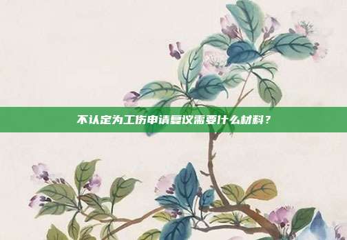 不认定为工伤申请复议需要什么材料？