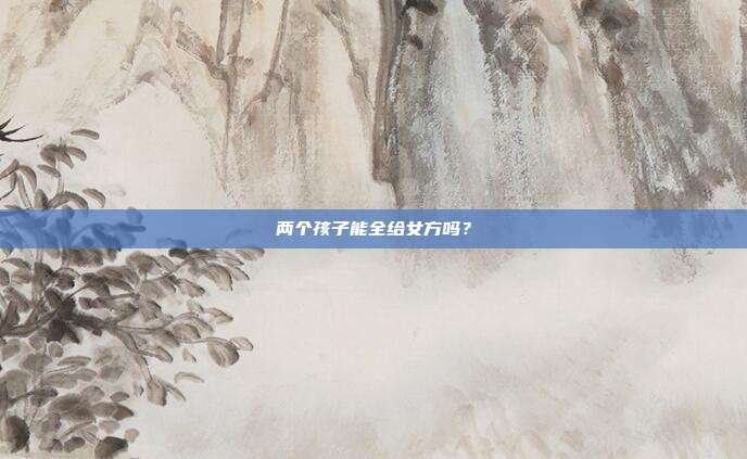 两个孩子能全给女方吗?