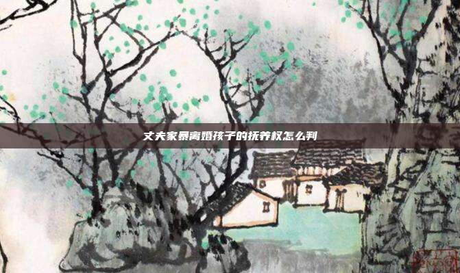 丈夫家暴离婚孩子的抚养权怎么判