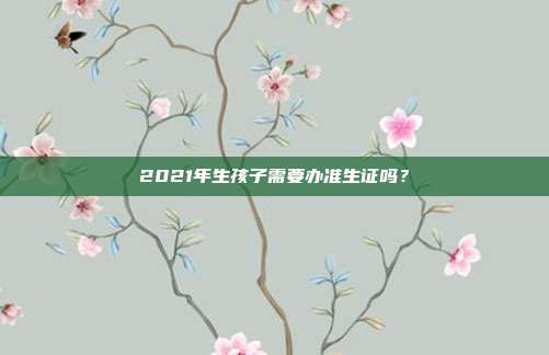 2021年生孩子需要办准生证吗？
