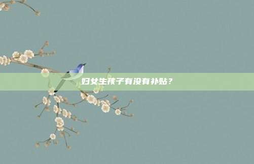 妇女生孩子有没有补贴？