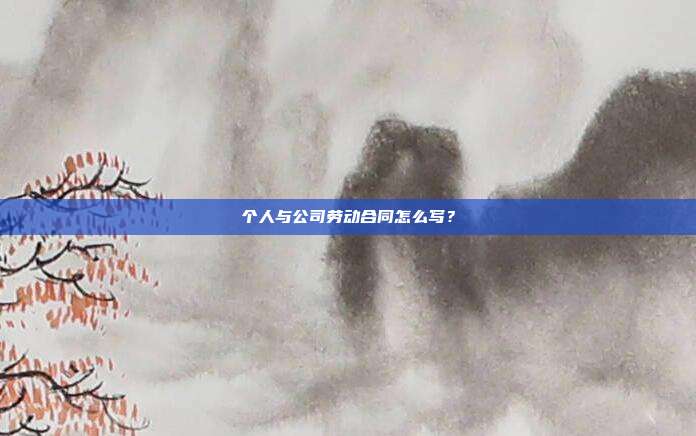 个人与公司劳动合同怎么写？