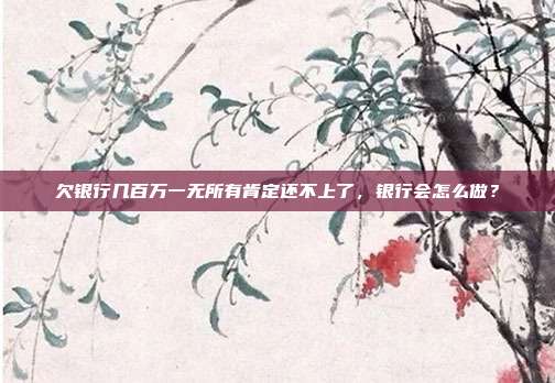 欠银行几百万一无所有肯定还不上了，银行会怎么做？