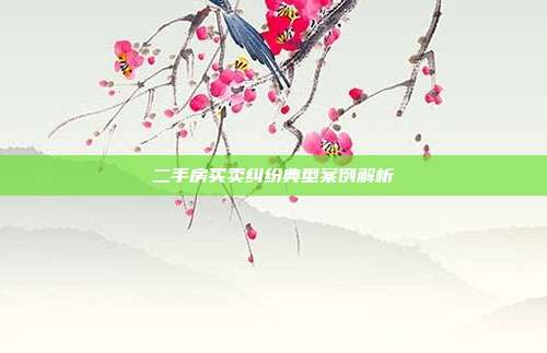 二手房买卖纠纷典型案例解析