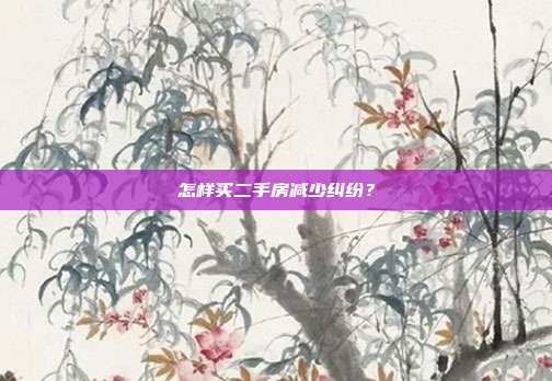 怎样买二手房减少纠纷？