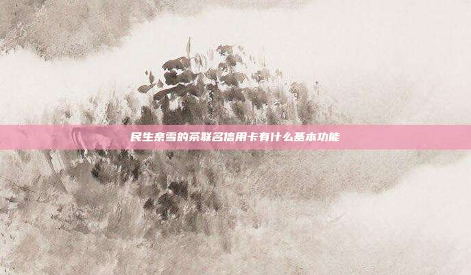 民生奈雪的茶联名信用卡有什么基本功能