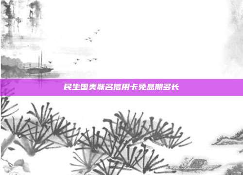 民生国美联名信用卡免息期多长