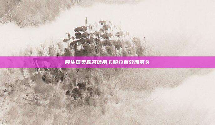 民生国美联名信用卡积分有效期多久