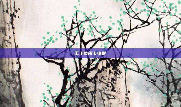 汇丰信用卡电话