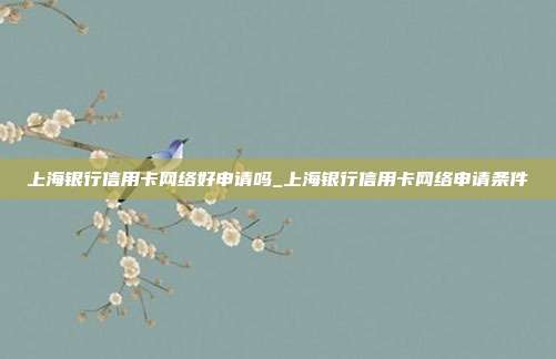 上海银行信用卡网络好申请吗_上海银行信用卡网络申请条件