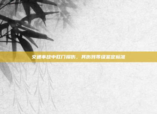 交通事故中肛门损伤,其伤残等级鉴定标准