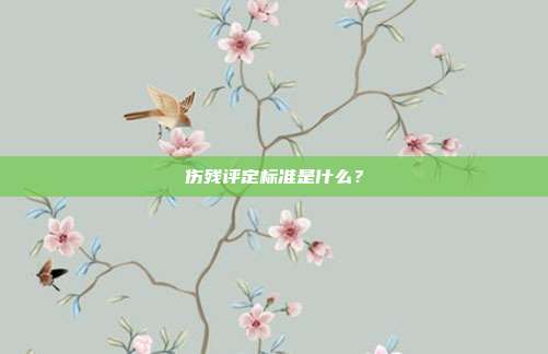 伤残评定标准是什么？