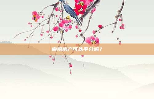 离婚房产可以平分吗？