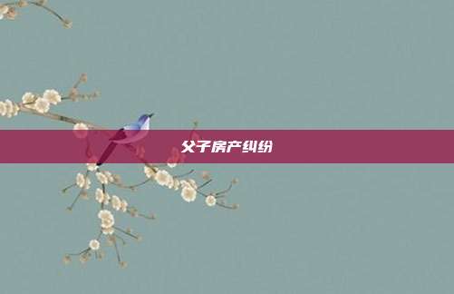 父子房产纠纷