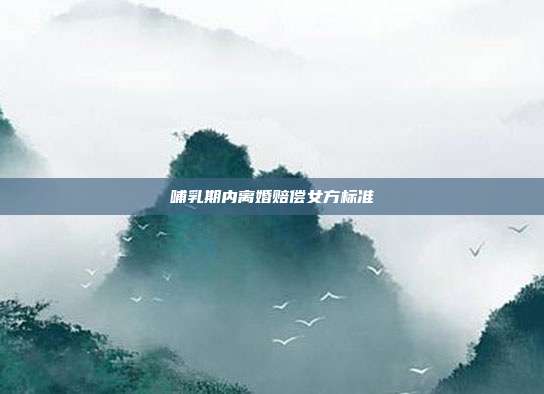 哺乳期内离婚赔偿女方标准