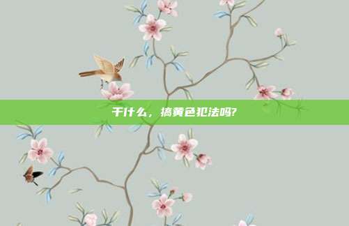 干什么,搞黄色犯法吗?