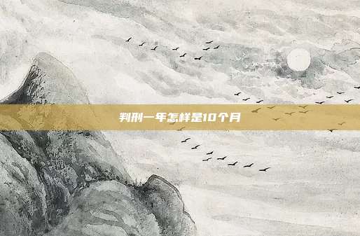 判刑一年怎样是10个月